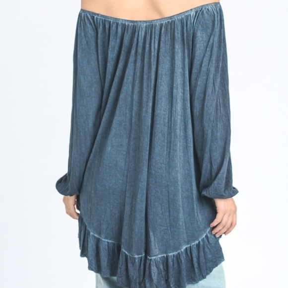 Mauve Off Shoulder Boho Top 18009 - Picture 6 of 8